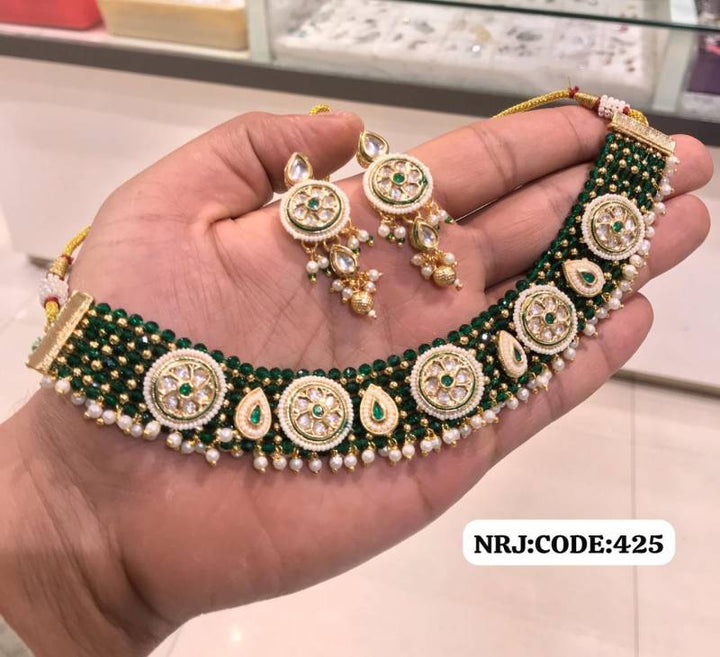 Brass High Gold Kundan Hasdi Set 8