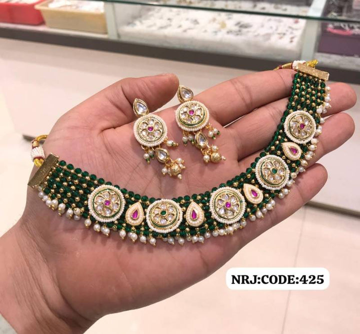Brass High Gold Kundan Hasdi Set 8