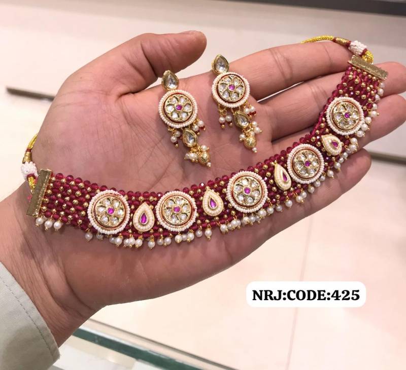 Brass High Gold Kundan Hasdi Set 8