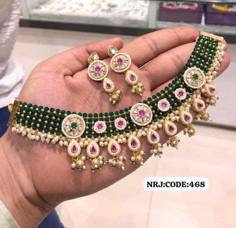 Brass High Gold Kundan Hasdi Set 9