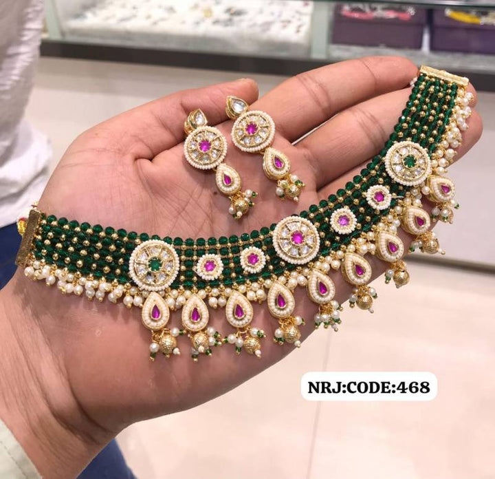 Brass High Gold Kundan Hasdi Set 9