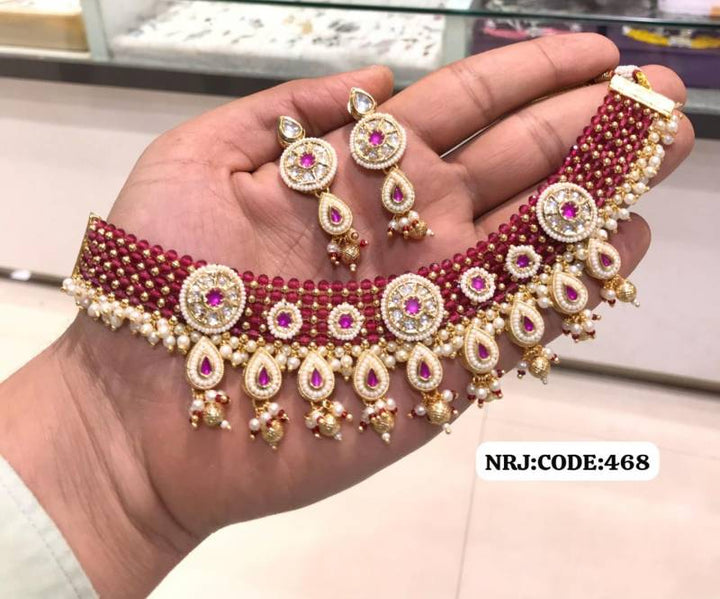 Brass High Gold Kundan Hasdi Set 9