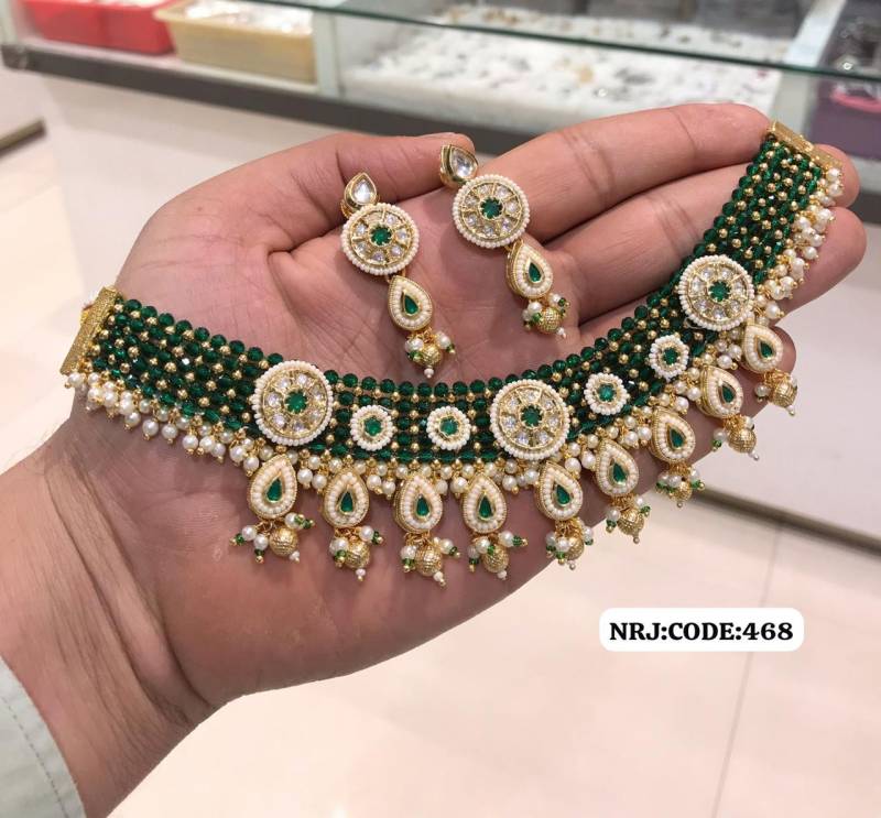 Brass High Gold Kundan Hasdi Set 9