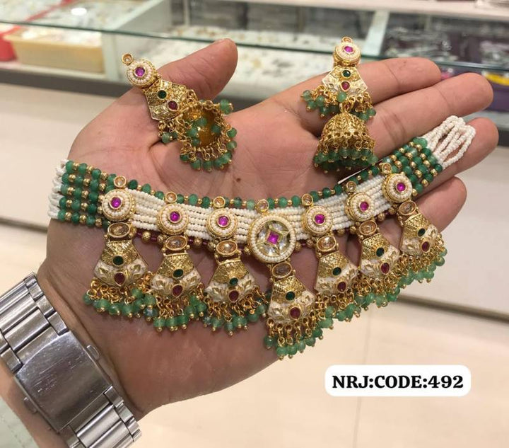 Brass High Gold Kundan Hasdi Set 10
