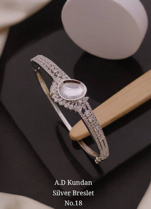 AD Kundan Silver Bracelets 1