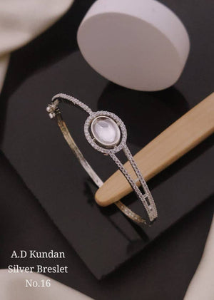 AD Kundan Silver Bracelets 1
