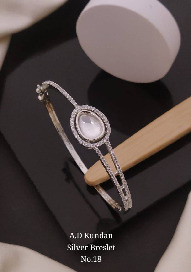 AD Kundan Silver Bracelets 1