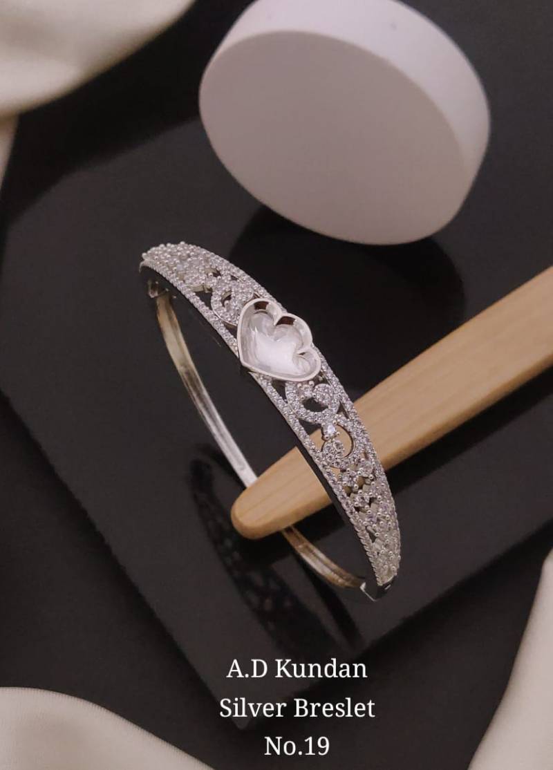 AD Kundan Silver Bracelets 1