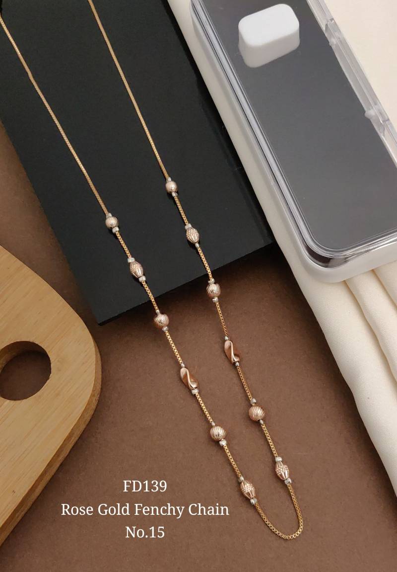 Rose Gold Fancy Chain 1