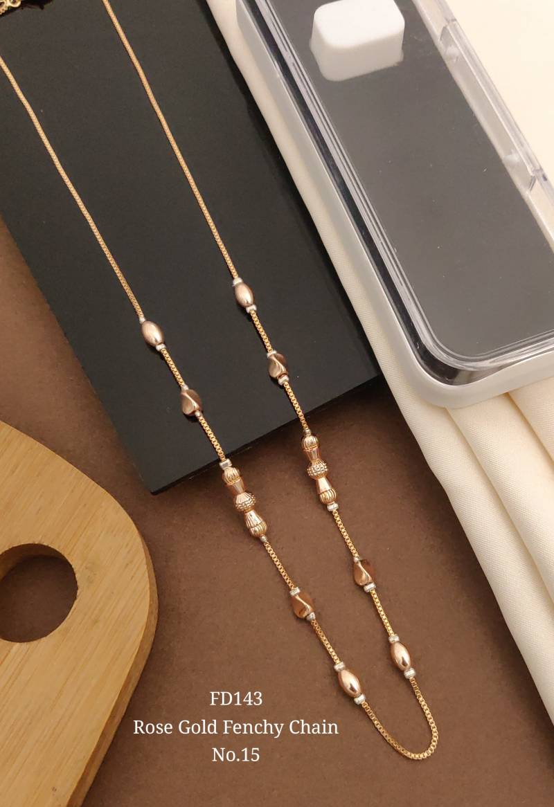 Rose Gold Fancy Chain 1
