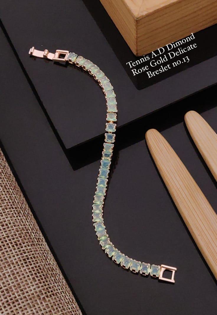 Tennis Ad Diamond Rose Gold delicate Bracelets 1