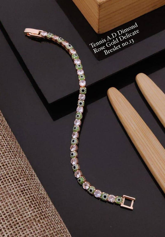 Tennis Ad Diamond Rose Gold delicate Bracelets 1