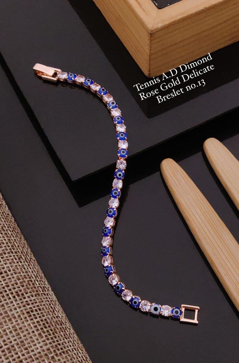 Tennis Ad Diamond Rose Gold delicate Bracelets 1