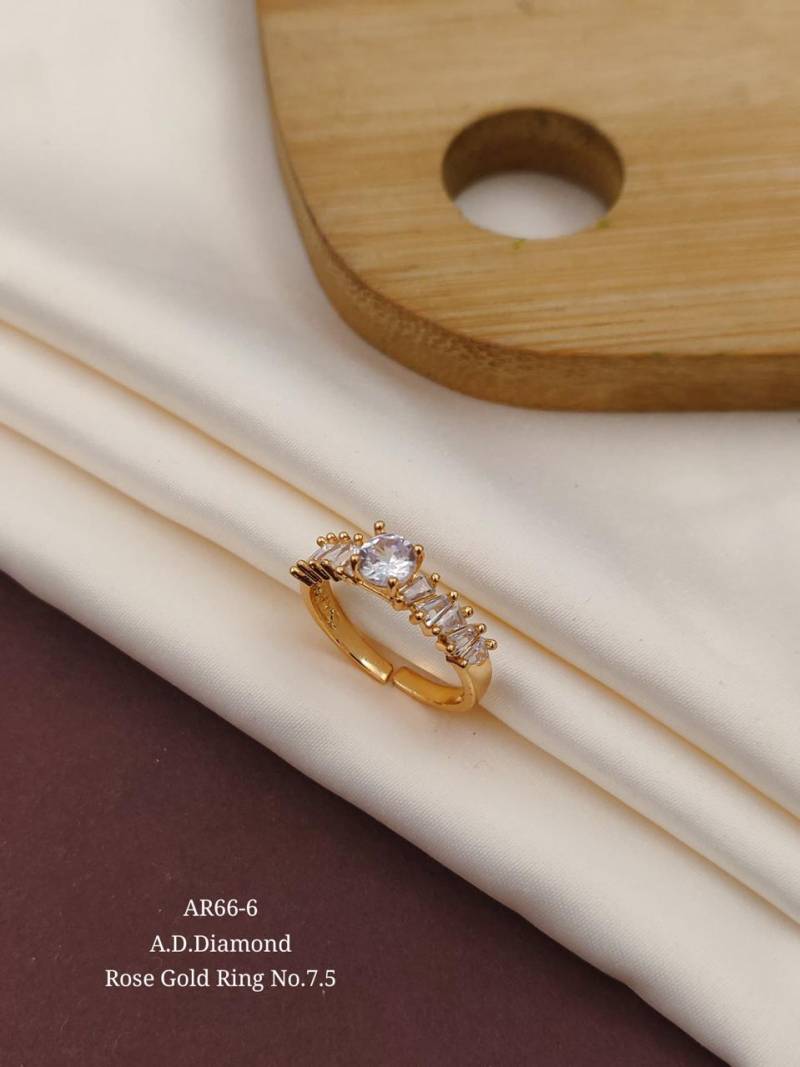 AD Diamond Rose Gold Ring 17