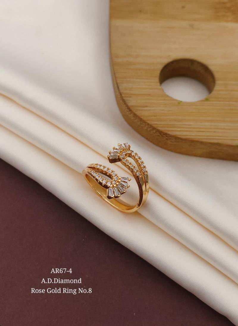 AD Diamond Rose Gold Ring 17