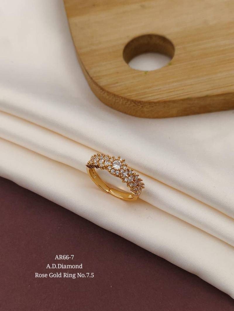 AD Diamond Rose Gold Ring 17