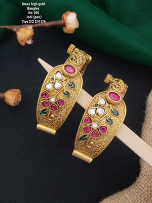 Brass High Gold Bangles 10