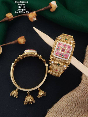 Brass High Gold Bangles 10