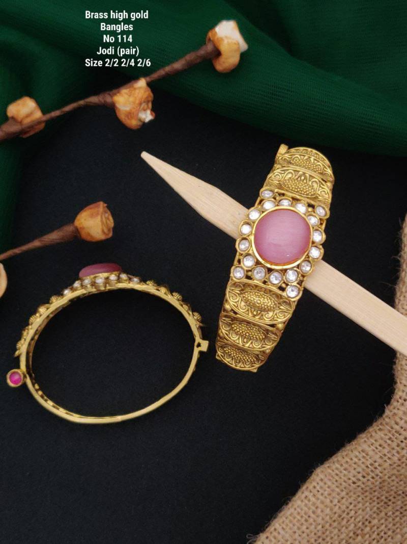 Brass High Gold Bangles 10