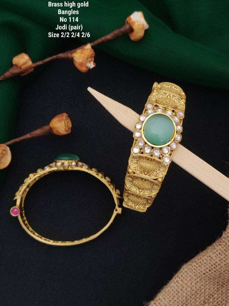 Brass High Gold Bangles 10