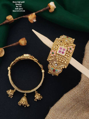 Brass High Gold Bangles 7