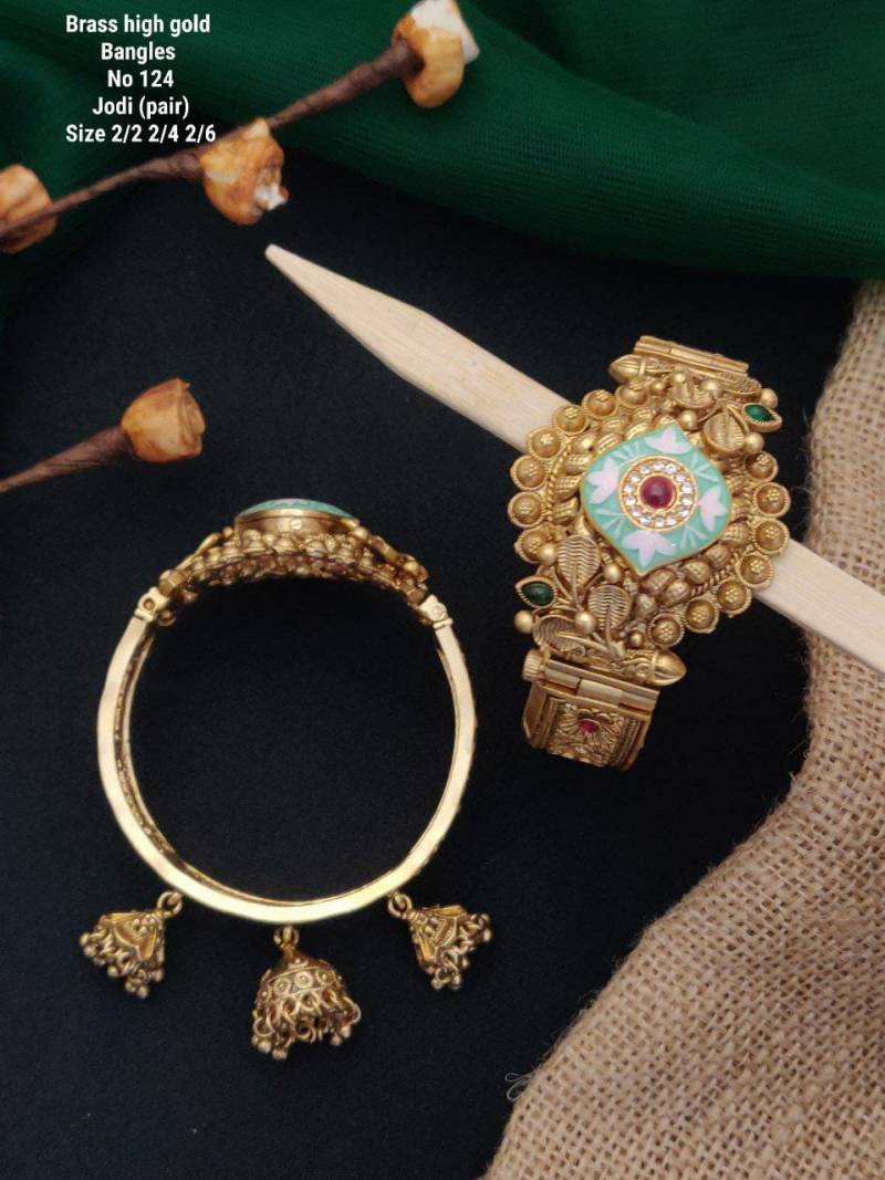 Brass High Gold Bangles 7