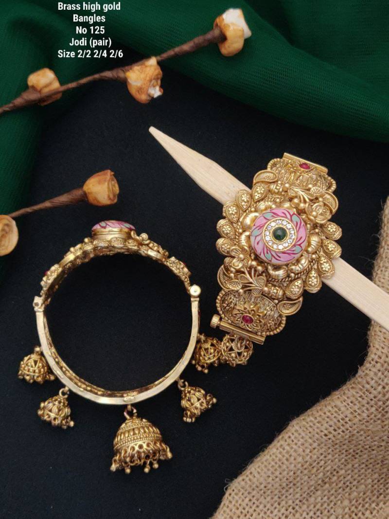 Brass High Gold Bangles 7