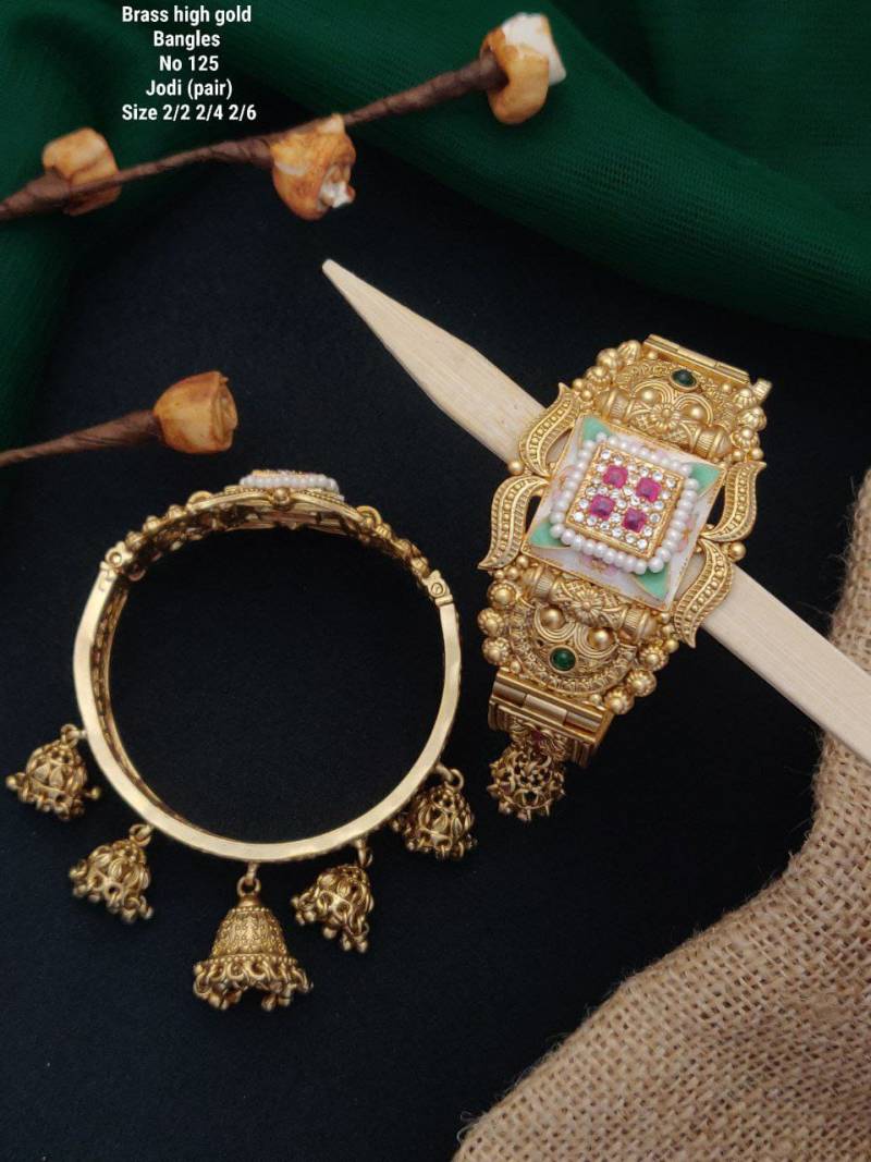 Brass High Gold Bangles 7