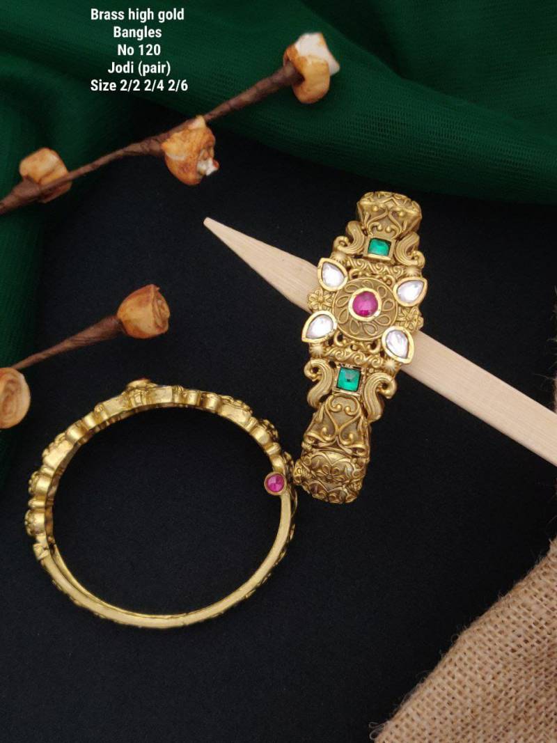 Brass High Gold Bangles 7