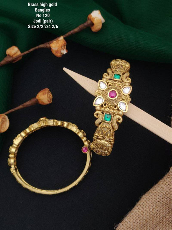 Brass High Gold Bangles 7