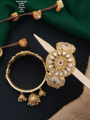 Brass High Gold Bangles 8