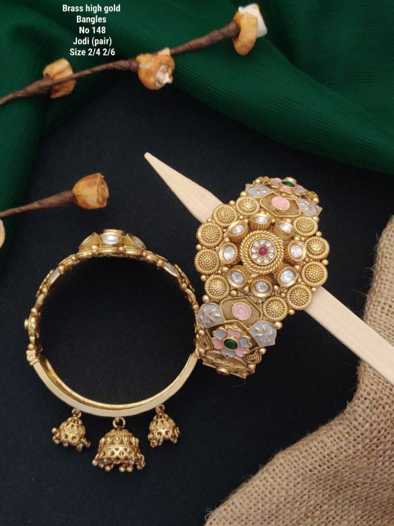 Brass High Gold Bangles 8