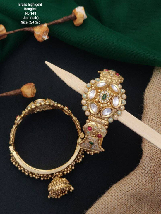 Brass High Gold Bangles 8