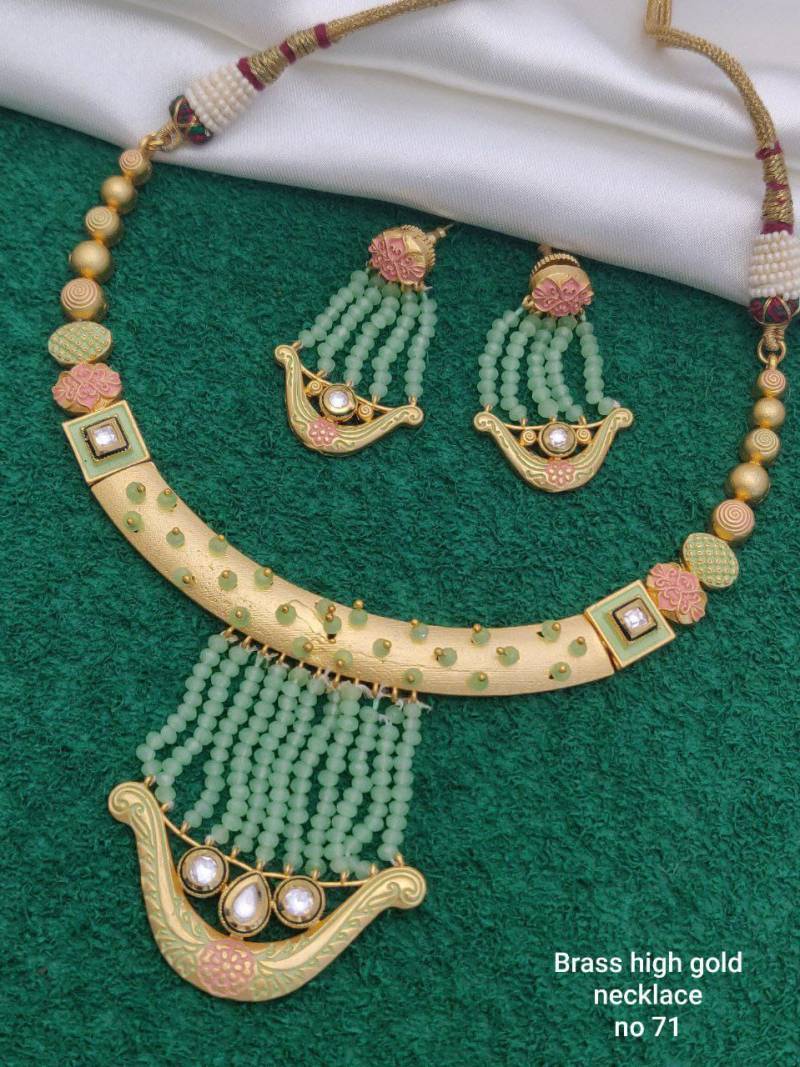 Brass High Gold Necklace 2