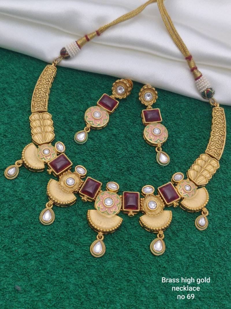 Brass High Gold Necklace 2