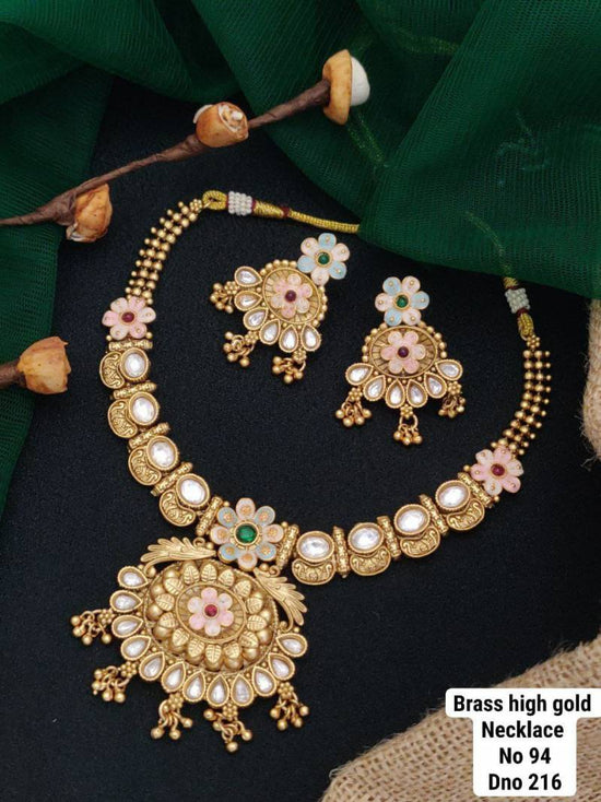 Brass High Gold Necklace 3