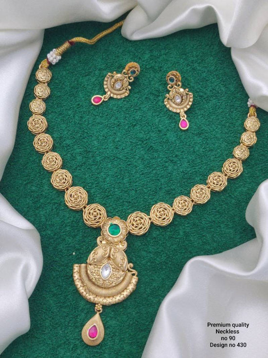 Brass High Gold Necklace 3