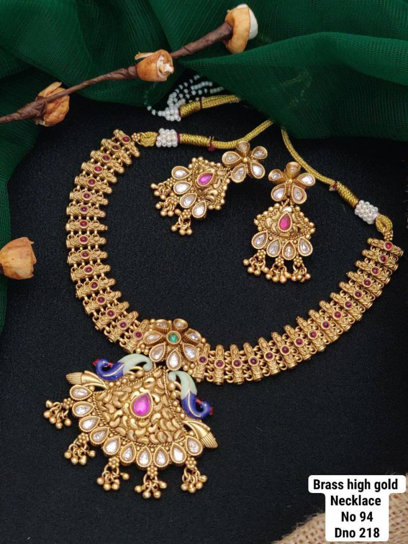 Brass High Gold Necklace 3