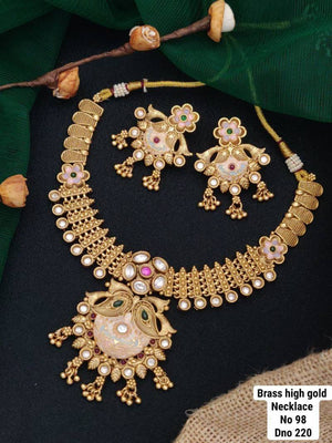 Brass High Gold Necklace 4