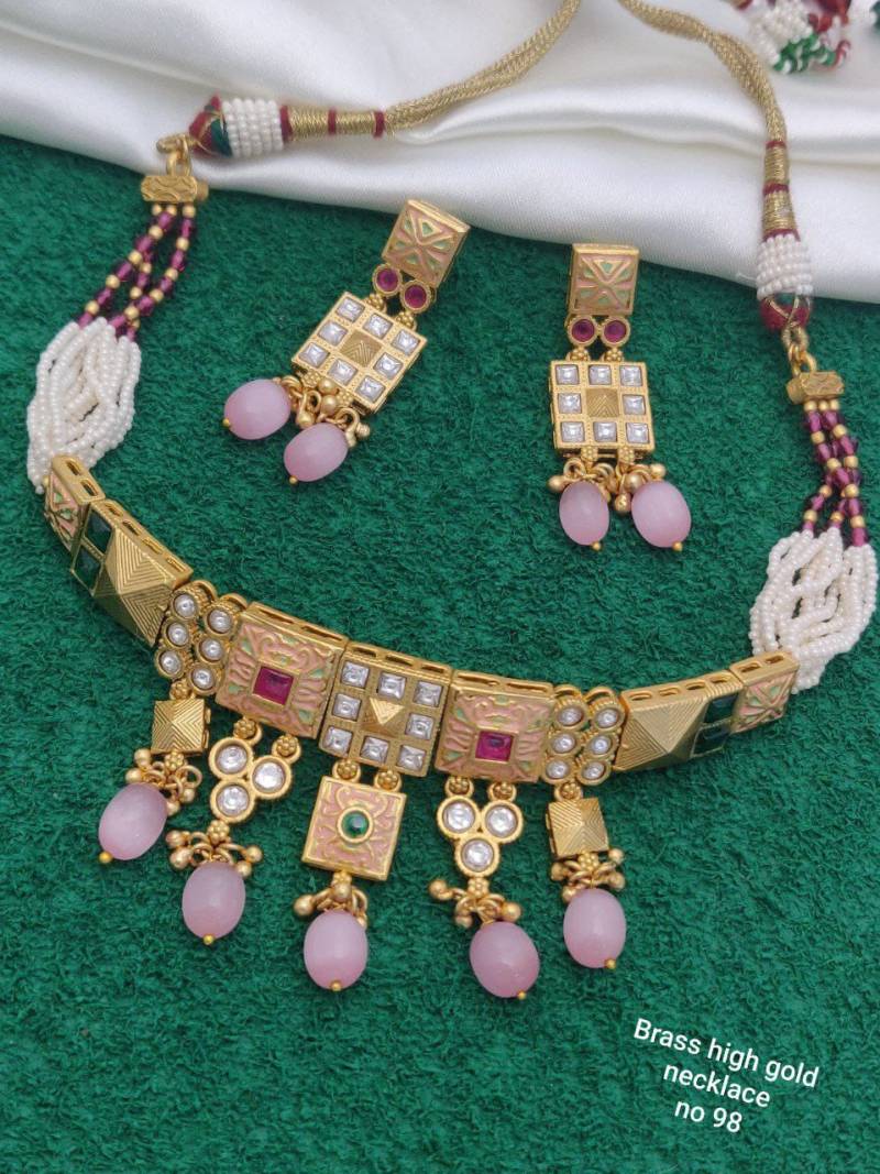 Brass High Gold Necklace 4