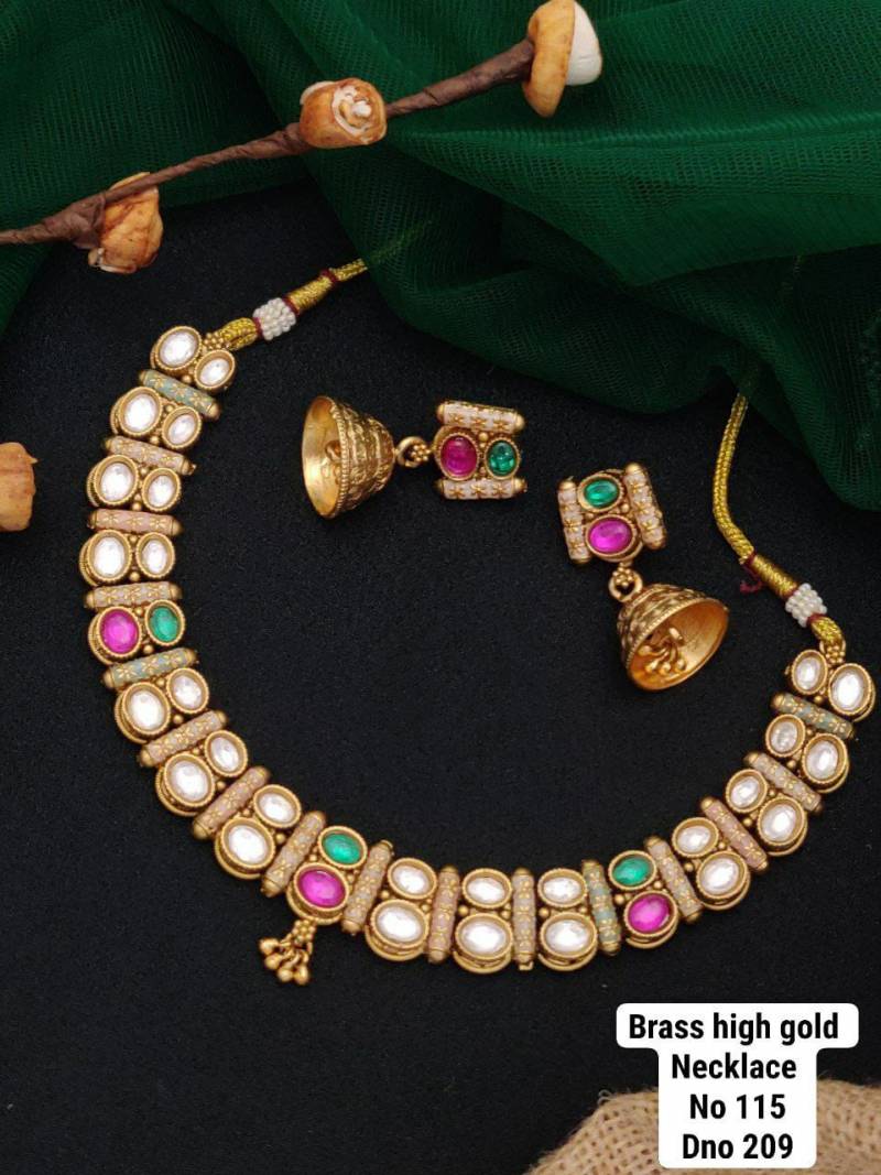 Brass High Gold Necklace 5