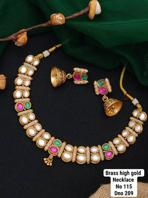 Brass High Gold Necklace 5