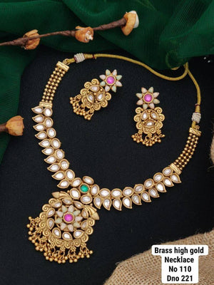 Brass High Gold Necklace 5