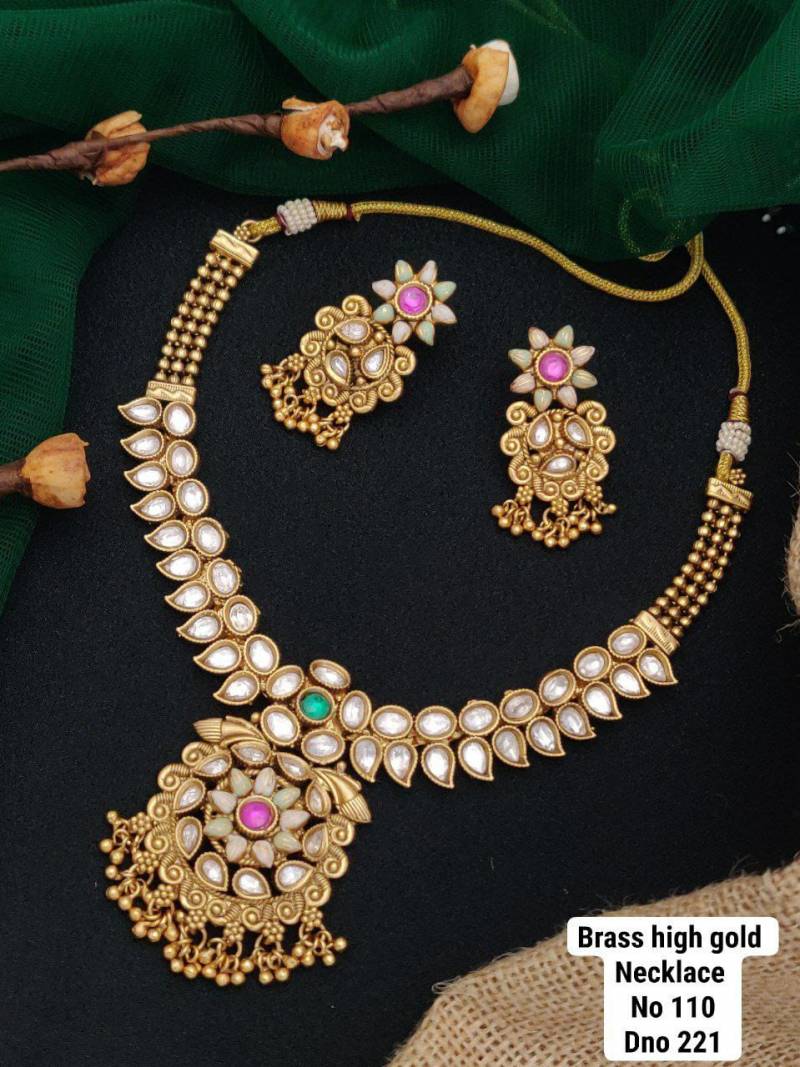 Brass High Gold Necklace 5