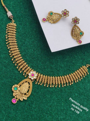 Brass High Gold Necklace 7