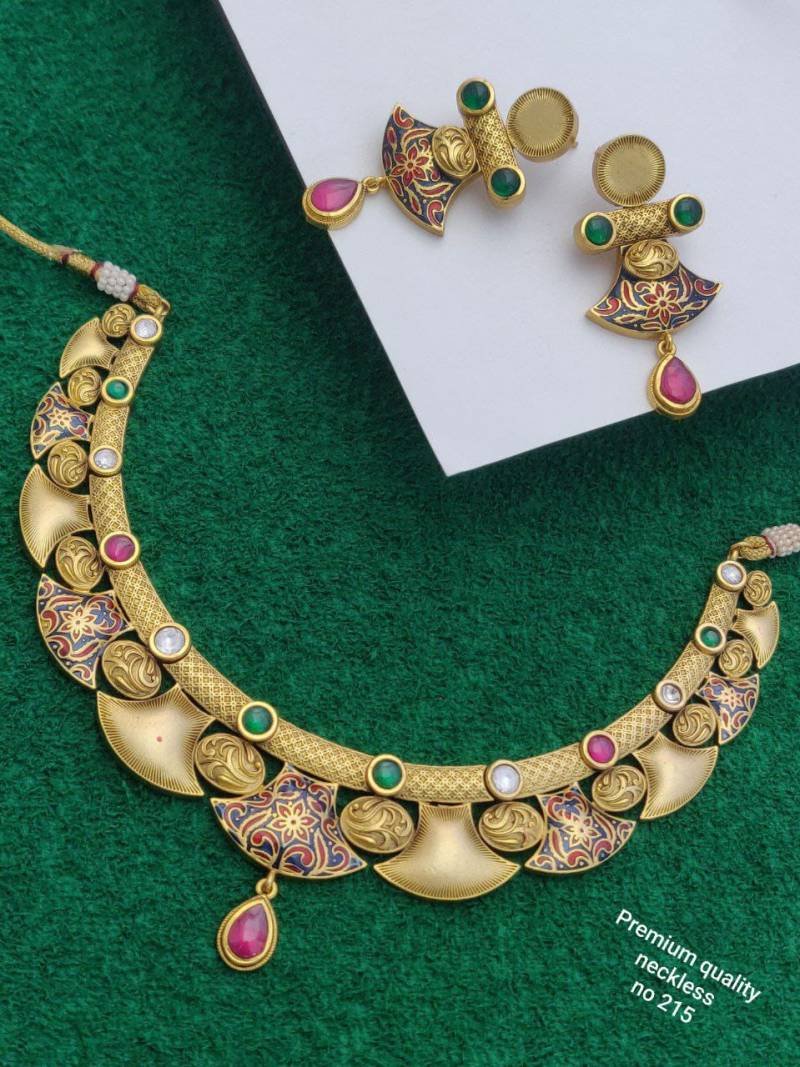 Brass High Gold Necklace 8