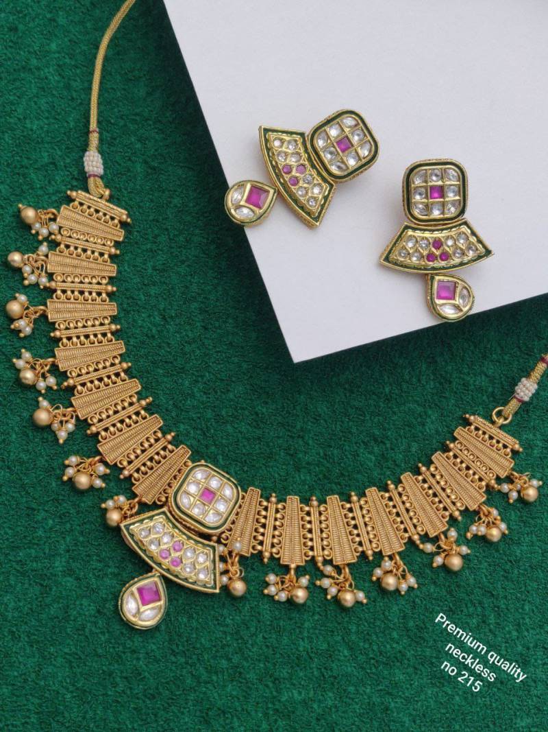 Brass High Gold Necklace 8