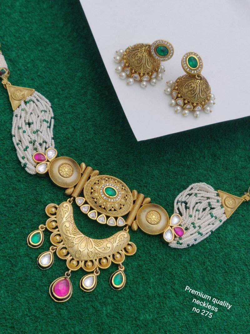 Brass High Gold Necklace 10