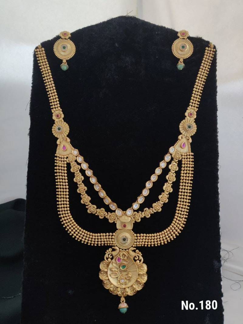 Brass High Gold Necklace 40