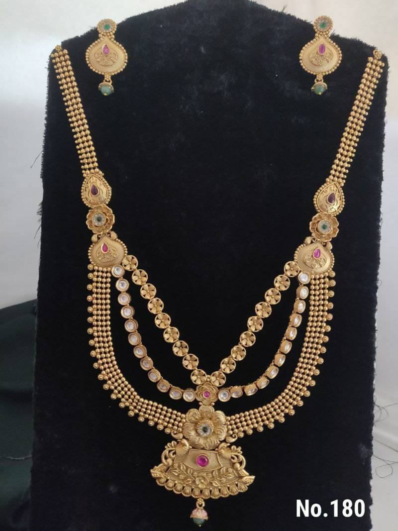 Brass High Gold Necklace 40